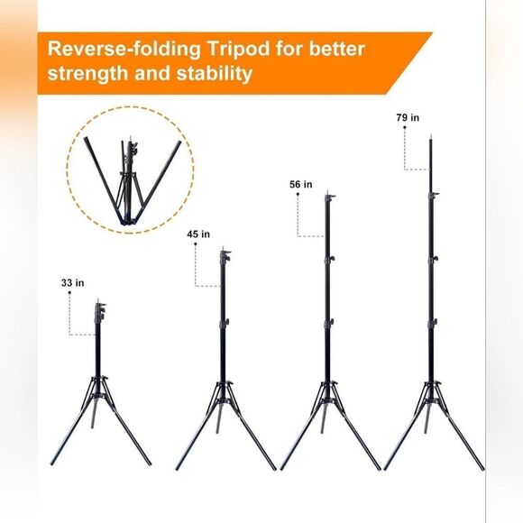 MOUNTDOG 16" Ring Light Kit 55W Bluetooth LED Ringlight Lighting with Tripod - Picture 2 of 9